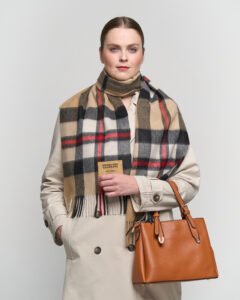 A multi-cultural, unique Edinburgh Lambswool heritage scarf.