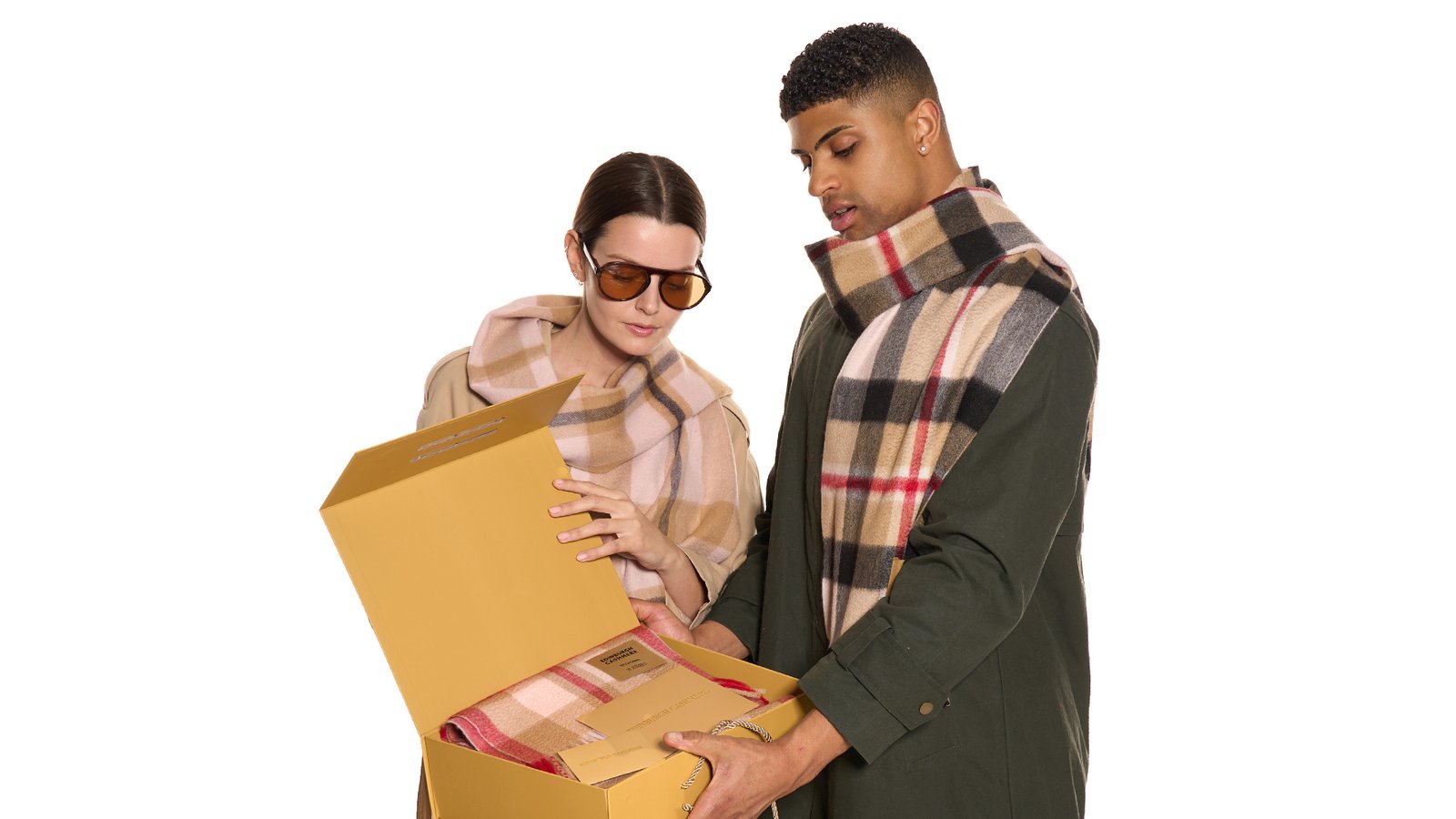 Edinburgh Cashmere DC Scott Cashmere Scarf at £65 inside the exclusive gift box